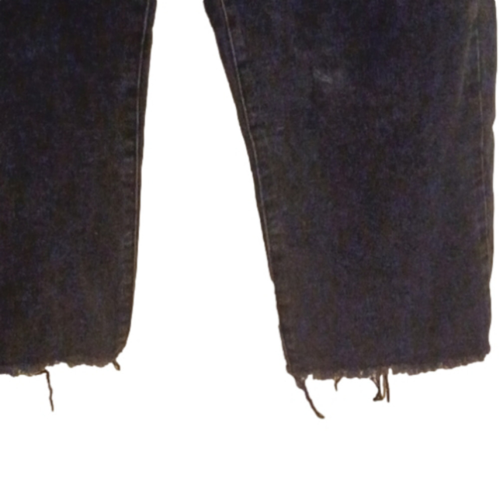 COTTON On Wide Leg Cropped Frayed Hems Faded Black Jeans. Size 2. - Picture 3 of 9